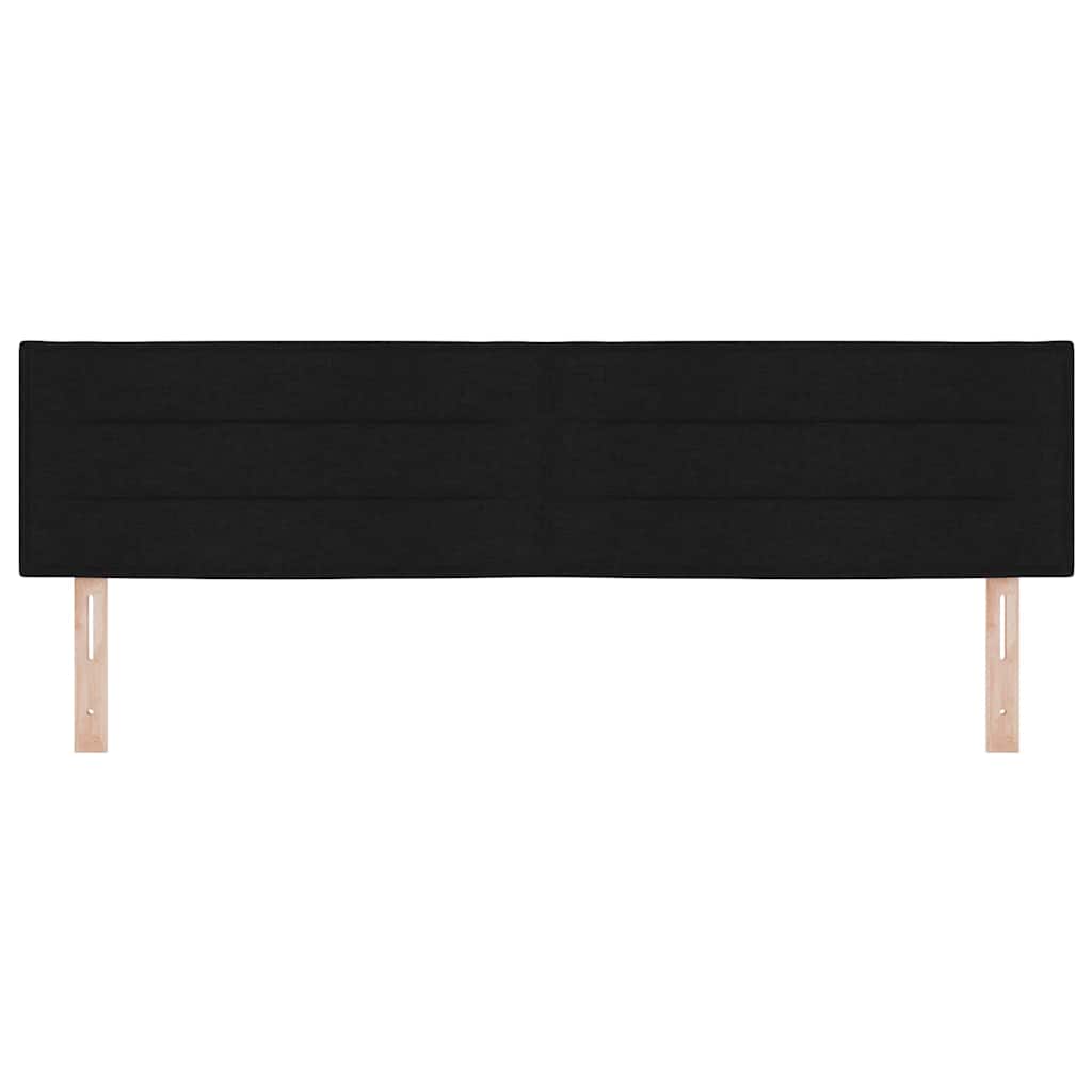 Testiera LED con strisce LED con testiera Nero 180 cm Tessuto