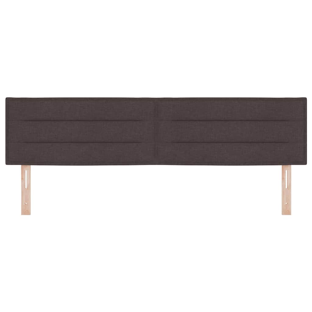 Testiera LED con strisce LED Marrone Scuro 180 cm Tessuto