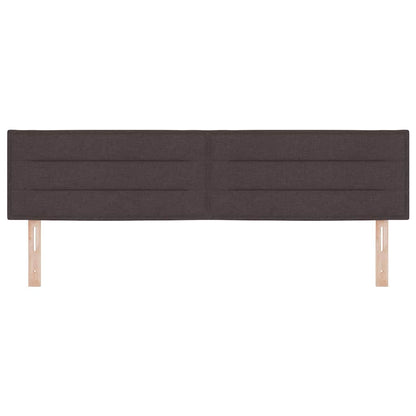 Testiera LED con strisce LED Marrone Scuro 180 cm Tessuto