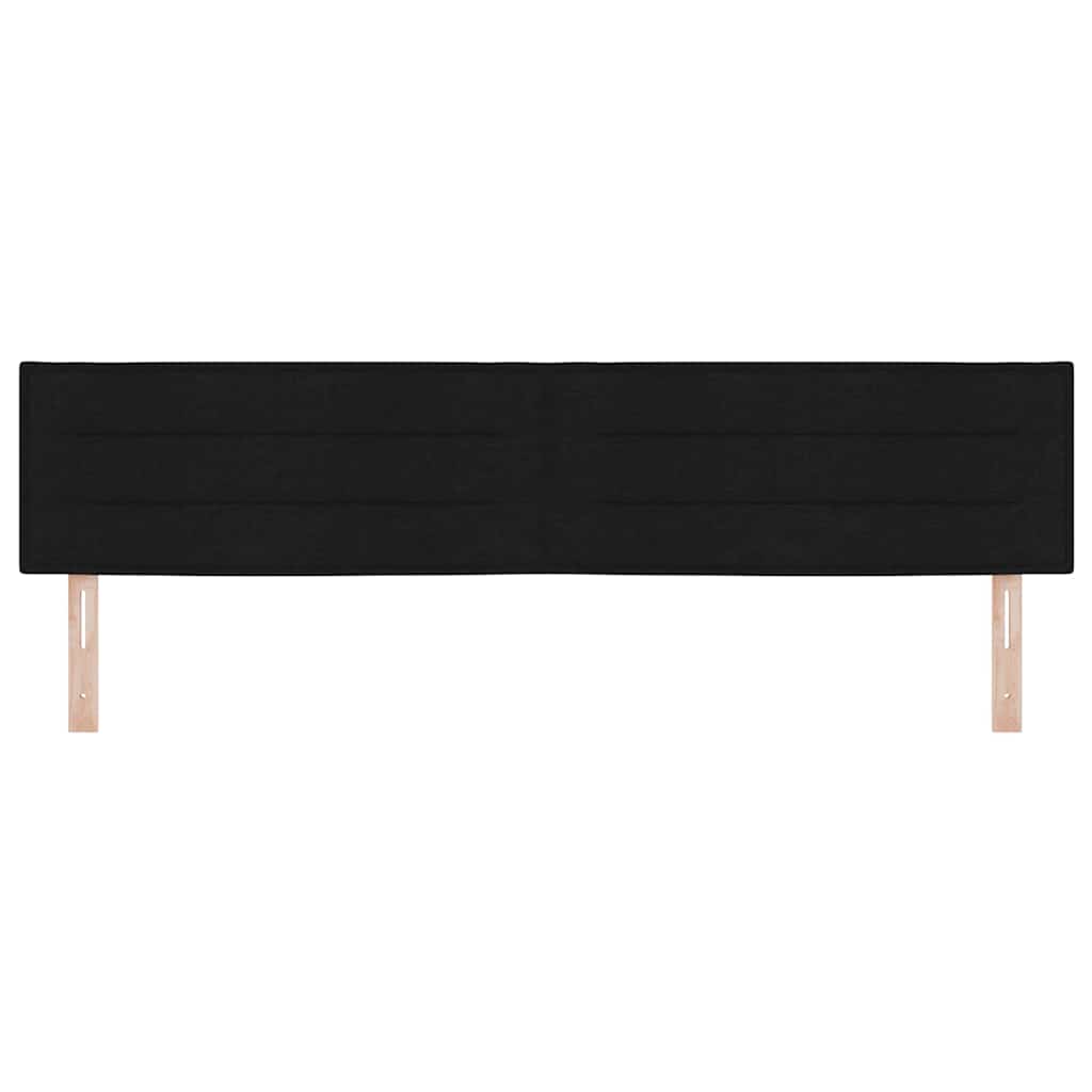 Testiera LED con strisce LED con testiera Nero 200 cm Tessuto