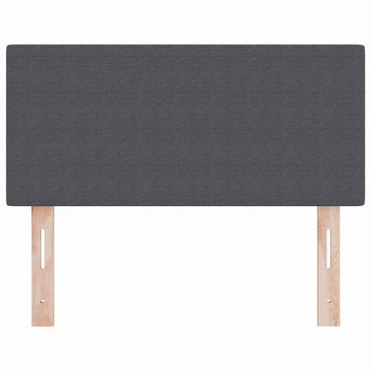 Testiera LED con testiera Grigio scuro 90 cm Tessuto in Cords