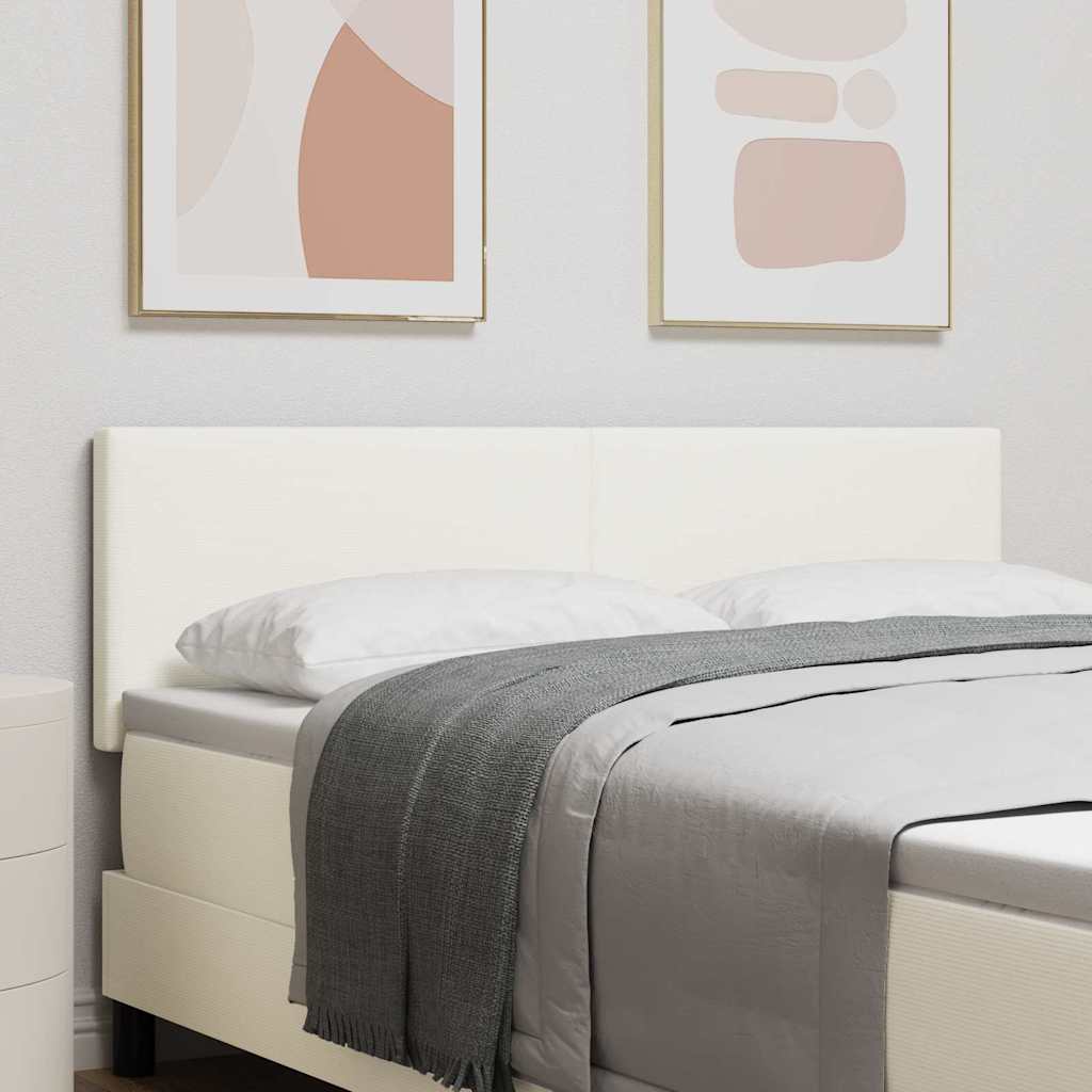 Testiera LED con strisce LED Crema 144 cm Tessuto in Cords
