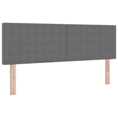 Testiera LED con testiera Grigio chiaro 160 cm Tessuto in Cords
