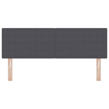 Testiera LED con testiera Grigio scuro 160 cm Tessuto in Cords