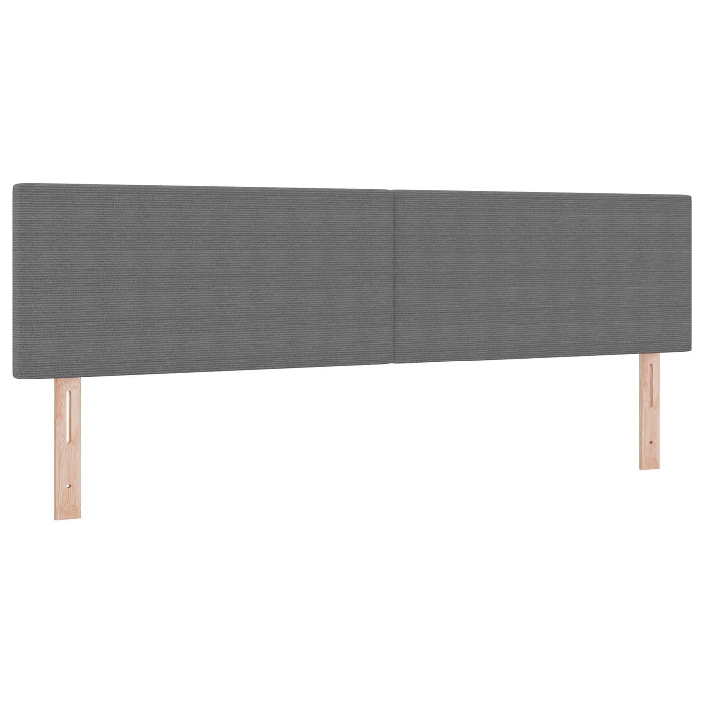Testiera LED con testiera Grigio chiaro 180 cm Tessuto in Cords