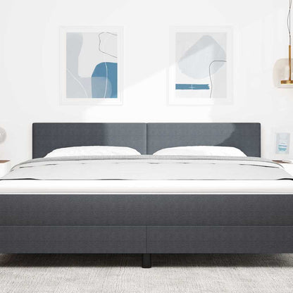 Testiera LED con testiera Grigio scuro 180 cm Tessuto in Cords