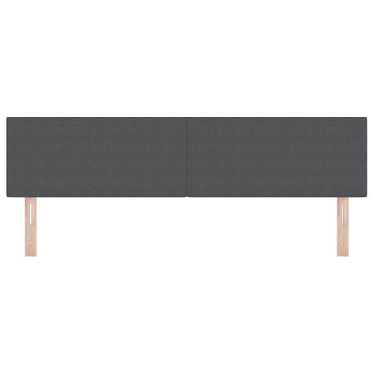 Testiera LED con testiera Grigio scuro 180 cm Tessuto in Cords