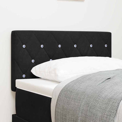Testiera LED con strisce LED con testiera Nero 80 cm Velluto