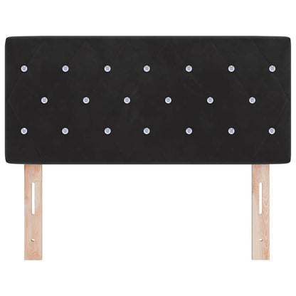 Testiera LED con strisce LED con testiera Nero 90 cm Velluto