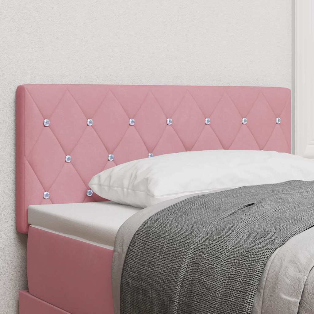 Testiera LED con strisce LED con testiera Rosa 90 cm Velluto