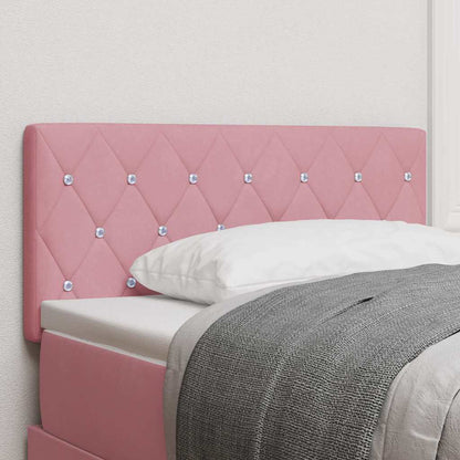 Testiera LED con strisce LED con testiera Rosa 90 cm Velluto