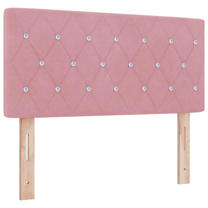 Testiera LED con strisce LED con testiera Rosa 90 cm Velluto