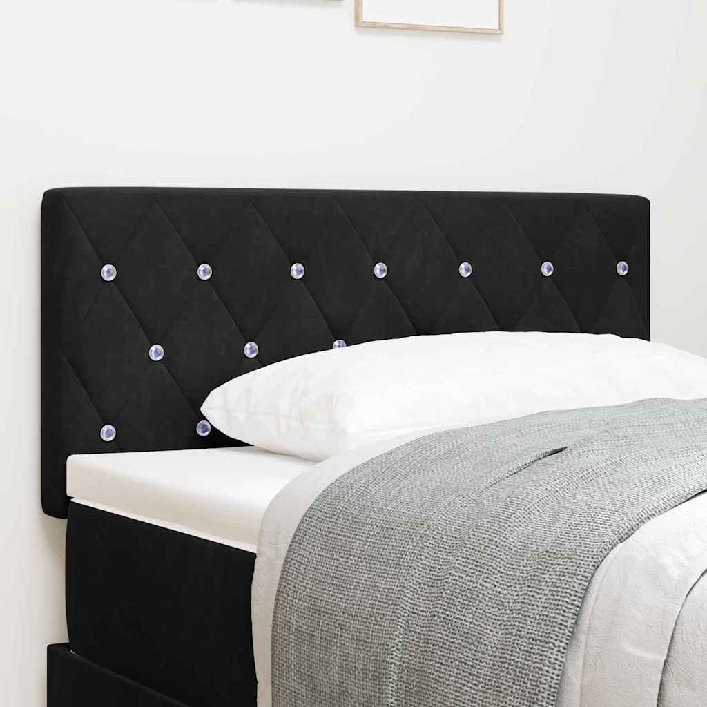 Testiera LED con strisce LED con testiera Nero 100 cm Velluto