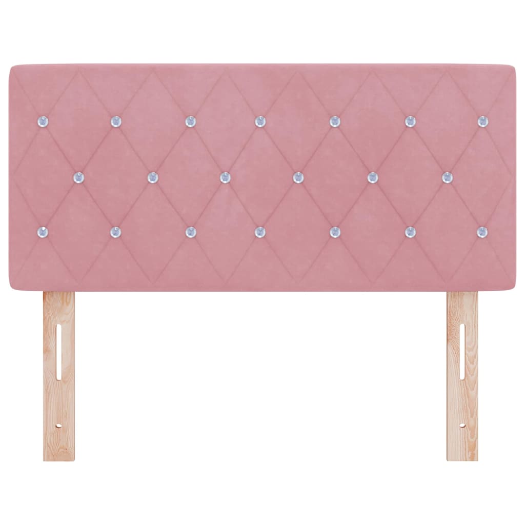 Testiera LED con strisce LED con testiera Rosa 100 cm Velluto