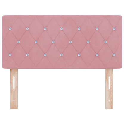 Testiera LED con strisce LED con testiera Rosa 100 cm Velluto