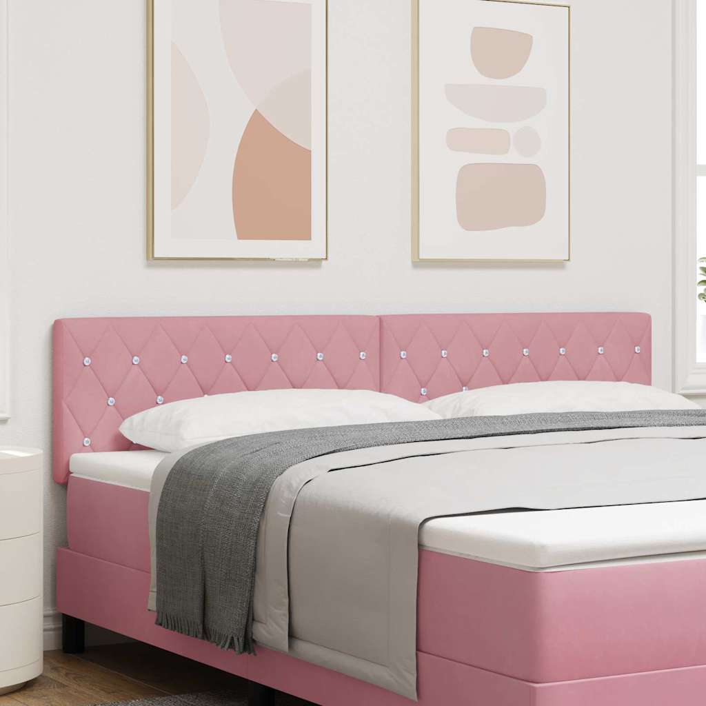 Testiera LED con strisce LED con testiera Rosa 180 cm Velluto