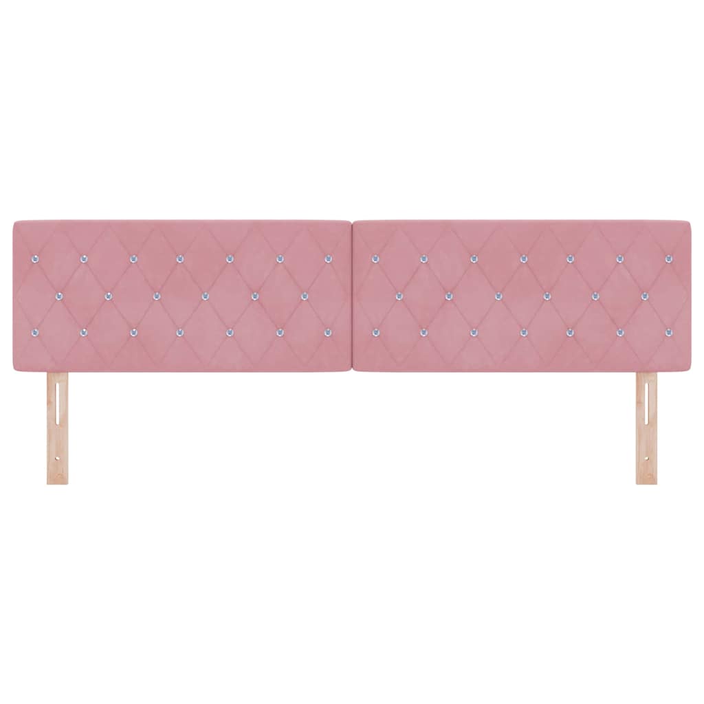Testiera LED con strisce LED con testiera Rosa 180 cm Velluto
