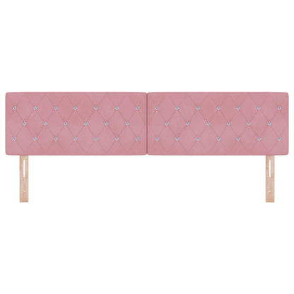 Testiera LED con strisce LED con testiera Rosa 180 cm Velluto