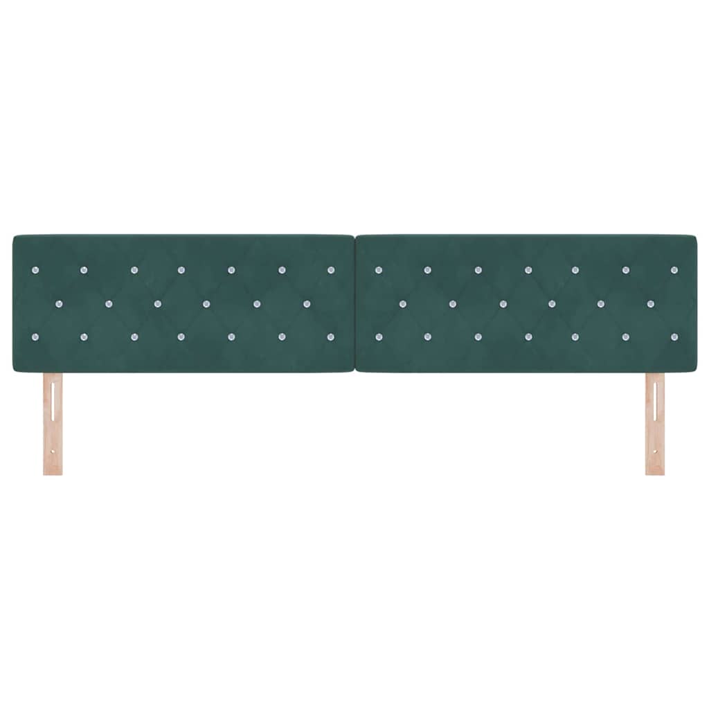 Testiera LED con strisce LED Verde Scuro 200 cm Velluto