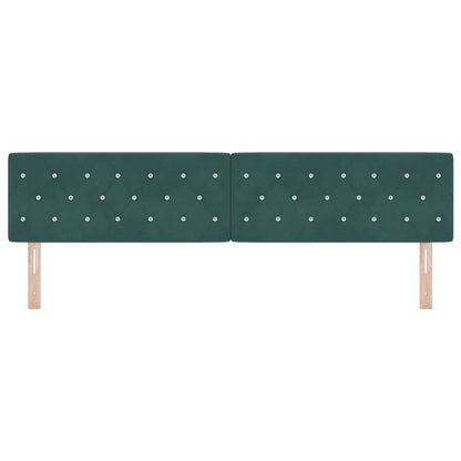 Testiera LED con strisce LED Verde Scuro 200 cm Velluto