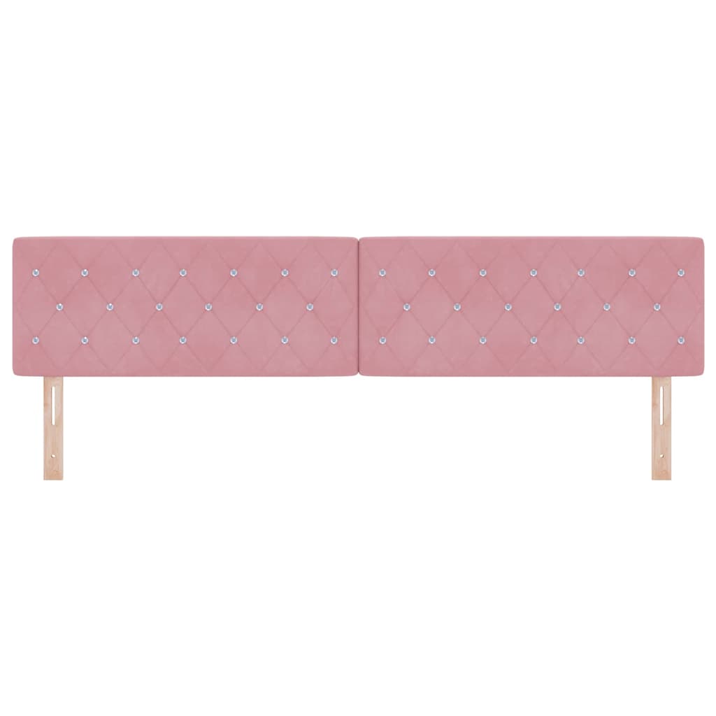 Testiera LED con strisce LED con testiera Rosa 200 cm Velluto
