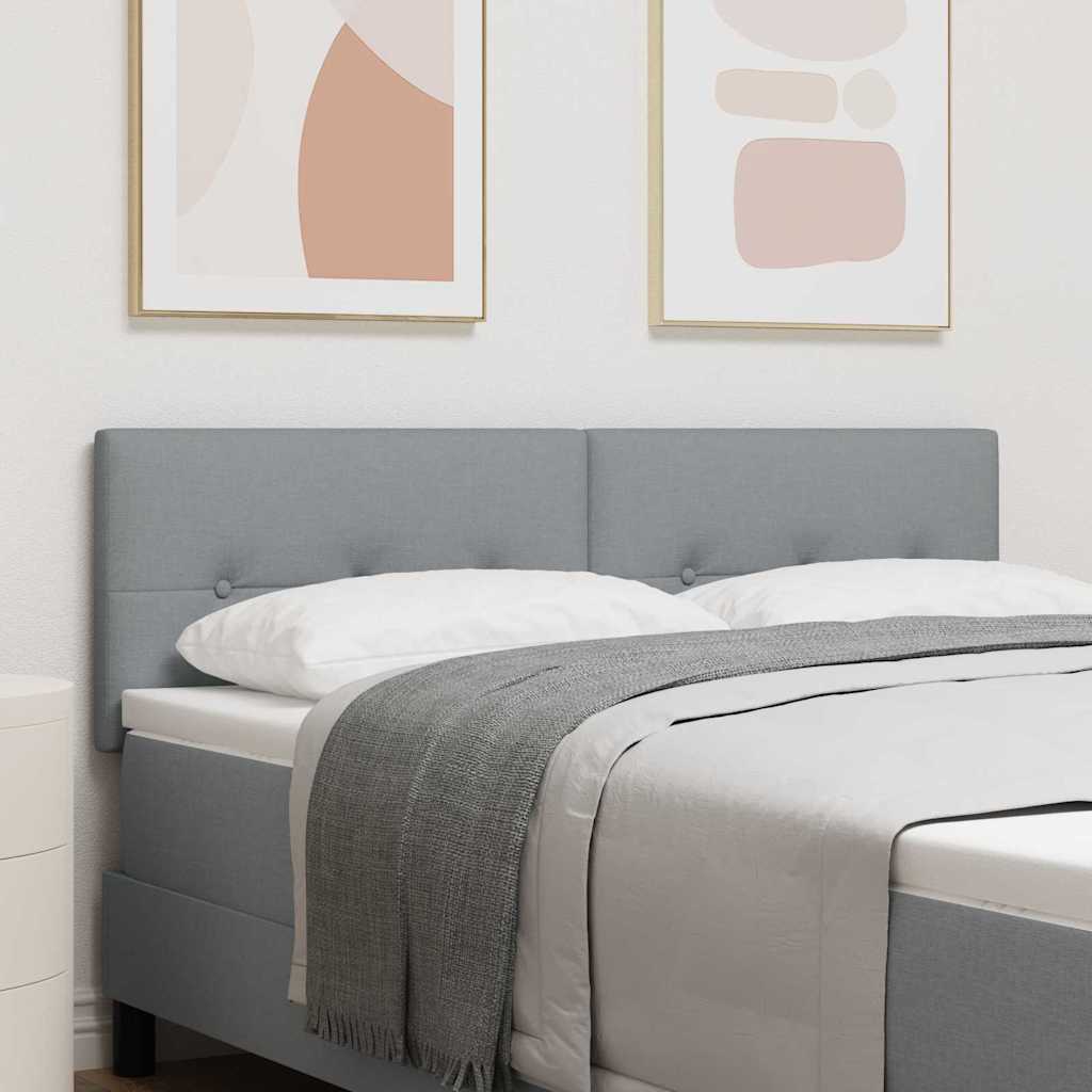 Testiera LED con strisce LED Grigio chiaro 144 cm Tessuto