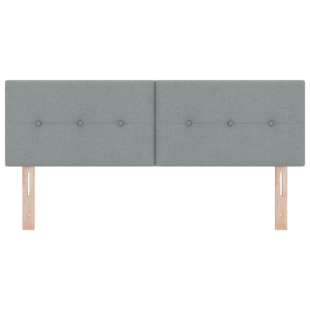 Testiera LED con strisce LED Grigio chiaro 144 cm Tessuto