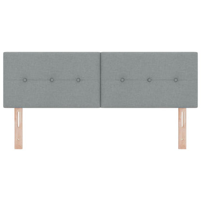 Testiera LED con strisce LED Grigio chiaro 144 cm Tessuto