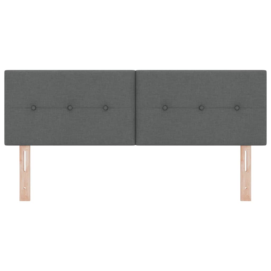 Testiera LED con strisce LED Grigio scuro 144 cm Tessuto