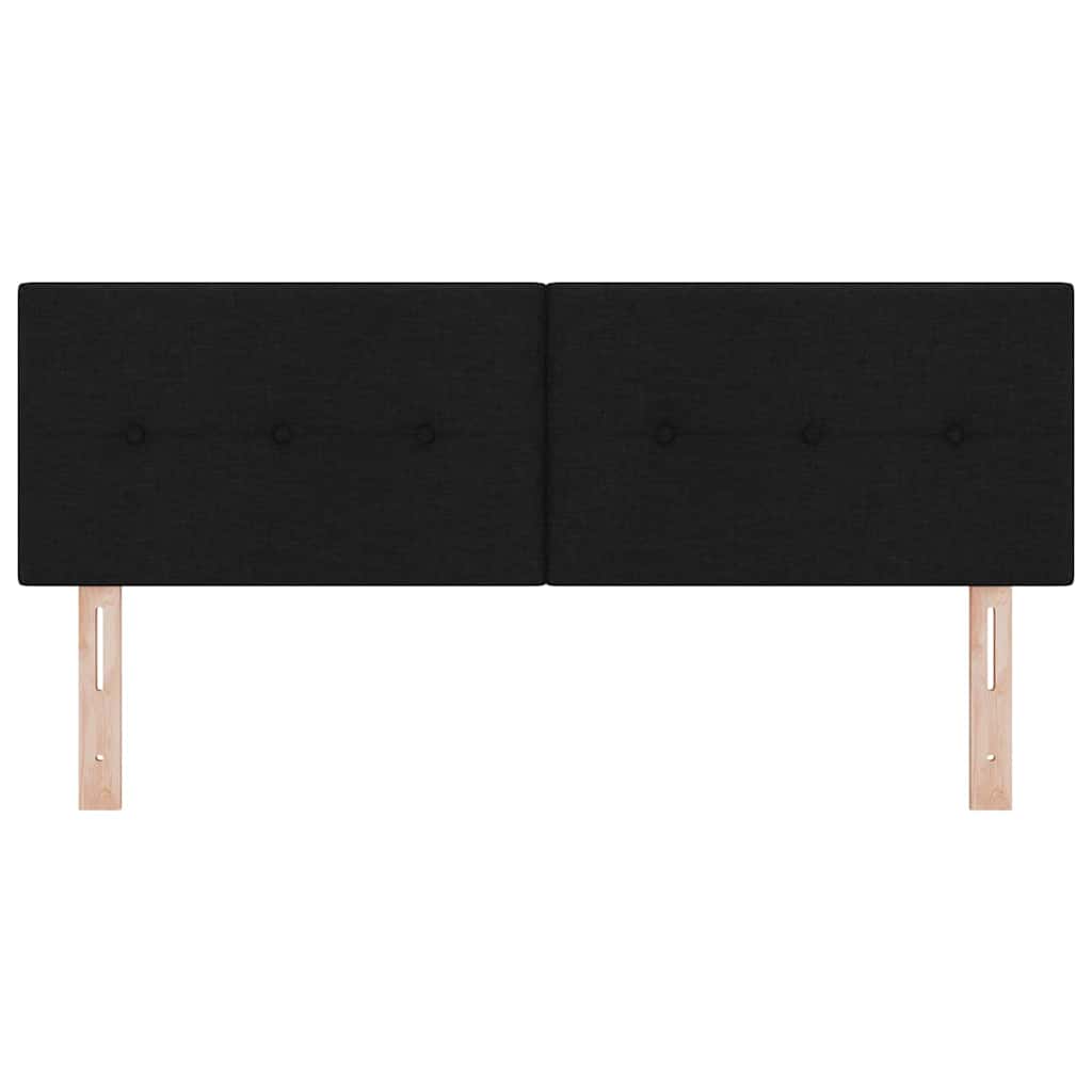 Testiera LED con strisce LED con testiera Nero 144 cm Tessuto