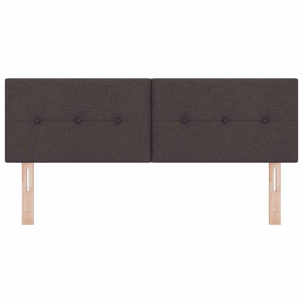 Testiera LED con strisce LED Marrone Scuro 144 cm Tessuto
