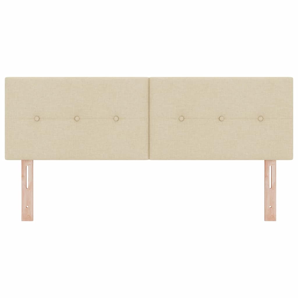 Testiera LED con strisce LED con testiera Crema 144 cm Tessuto