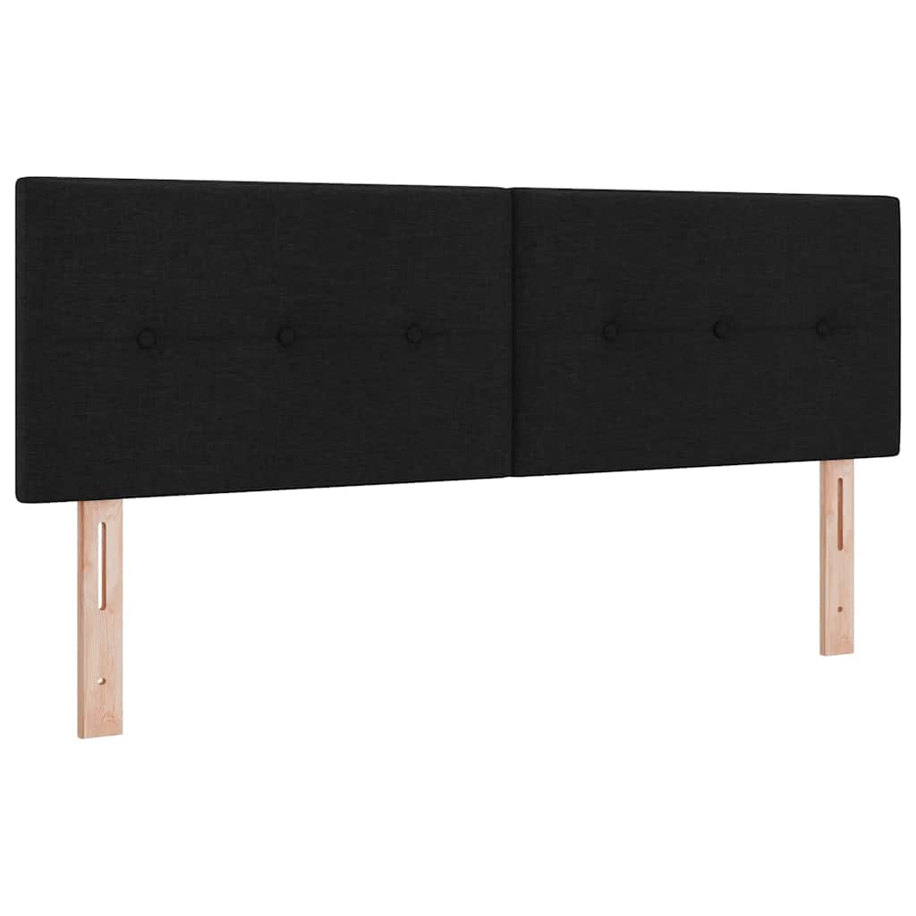 Testiera LED con strisce LED con testiera Nero 160 cm Tessuto