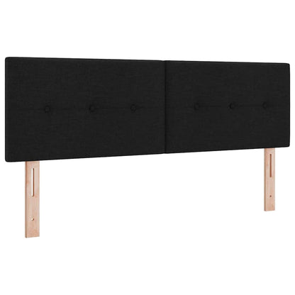 Testiera LED con strisce LED con testiera Nero 160 cm Tessuto