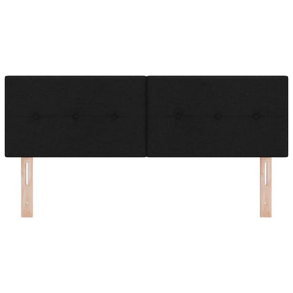 Testiera LED con strisce LED con testiera Nero 160 cm Tessuto