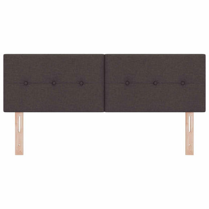 Testiera LED con strisce LED Marrone Scuro 160 cm Tessuto