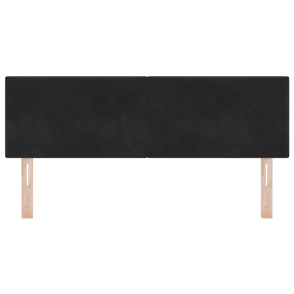 Testiera LED con strisce LED Nero 160 cm Velluto