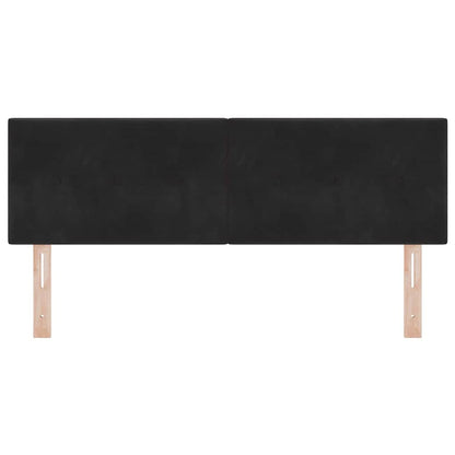 Testiera LED con strisce LED Nero 160 cm Velluto