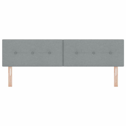 Testiera LED con strisce LED Grigio chiaro 180 cm Tessuto