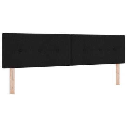 Testiera LED con strisce LED con testiera Nero 180 cm Tessuto