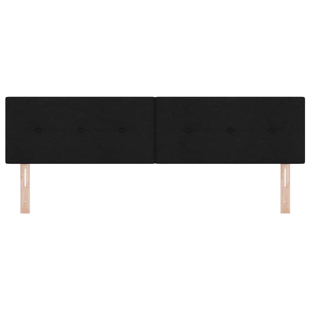 Testiera LED con strisce LED con testiera Nero 180 cm Tessuto