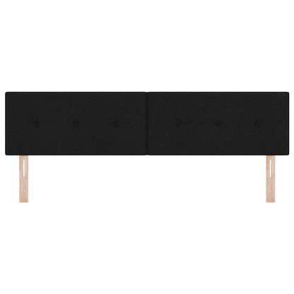 Testiera LED con strisce LED con testiera Nero 180 cm Tessuto