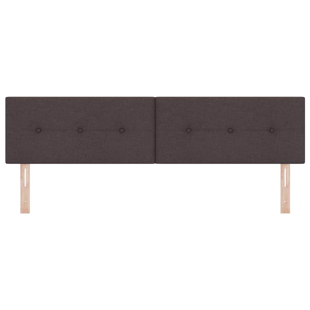 Testiera LED con strisce LED Marrone Scuro 180 cm Tessuto