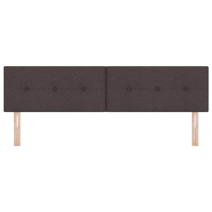 Testiera LED con strisce LED Marrone Scuro 180 cm Tessuto