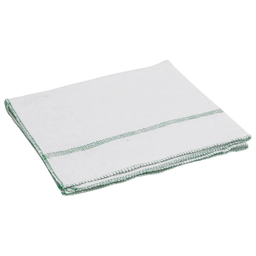 Panni per la Pulizia 10pz Righe Bianche e Verdi 50x60 cm