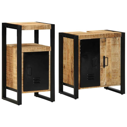 Set di mobili per il bagno 2 pcs Legno di mango massello