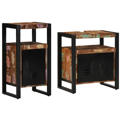 Set di mobili per il bagno 2 pcs Legno massello riciclato