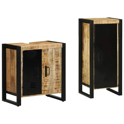 Set di mobili per il bagno 2 pcs Legno di mango massello