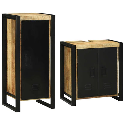Set di mobili per il bagno 2 pcs Legno di mango massello
