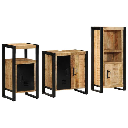 Set di mobili per il bagno 3 pcs Legno di mango massello